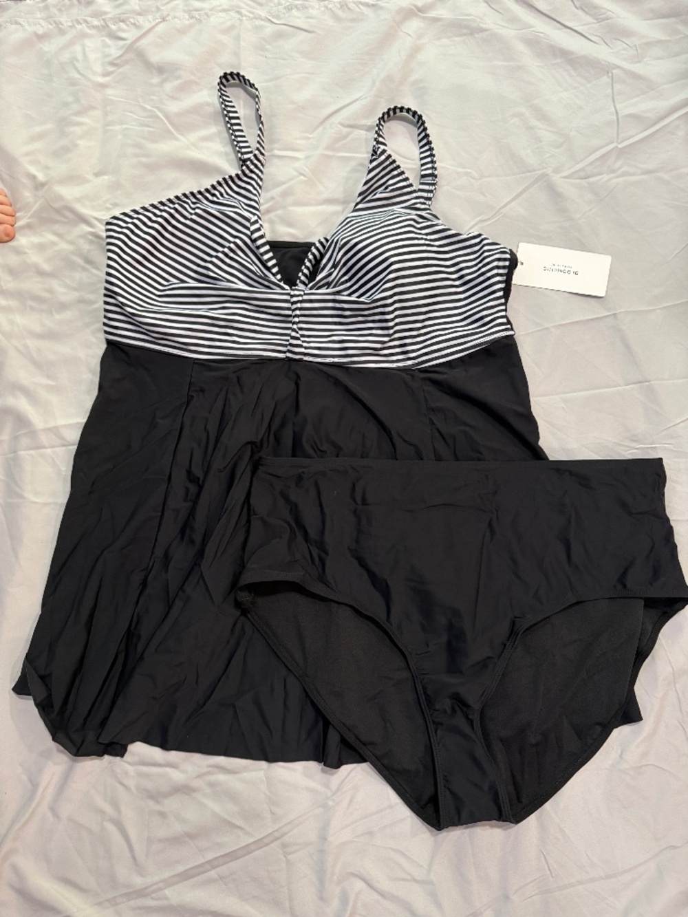 Black striped Tankini Set, size 26